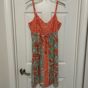 Tommy Bahama Sz L Tropical Print Sleeveless Dress